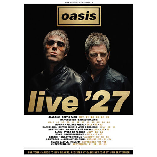Coach travel to Oasis  Slane 2027